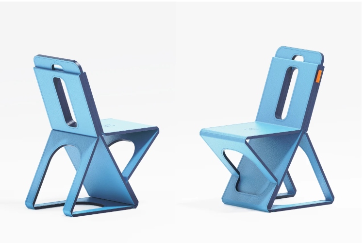 Podesiva stolica koja se može sklopiti u oblik fascikle